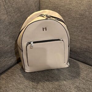 Melie Bianco Cream Backpack with Sleek Design